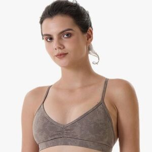 Aurola Brown Sports Bra with Strappy Back – Women’s L